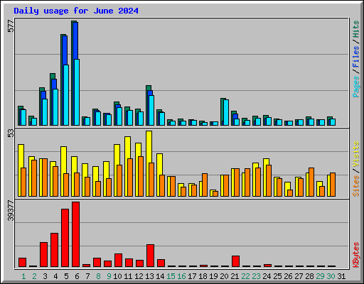 Daily usage for June 2024