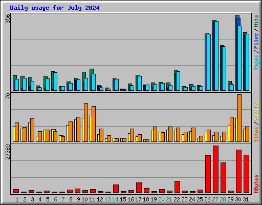 Daily usage for July 2024