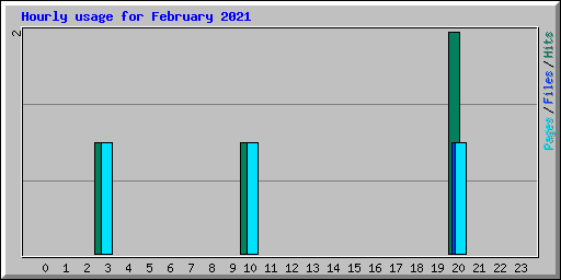 Hourly usage for February 2021