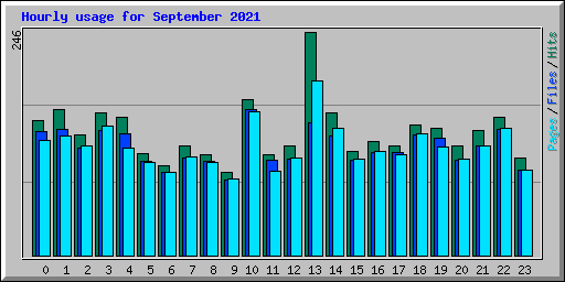 Hourly usage for September 2021