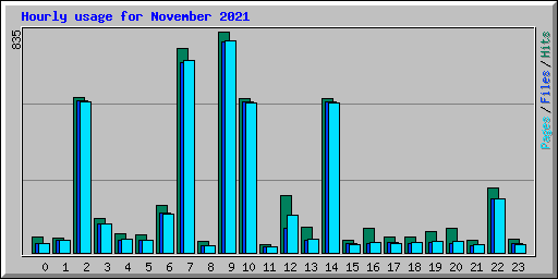 Hourly usage for November 2021