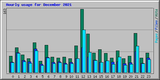 Hourly usage for December 2021