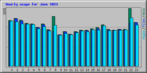 Hourly usage for June 2023