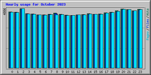 Hourly usage for October 2023