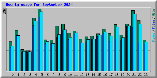 Hourly usage for September 2024