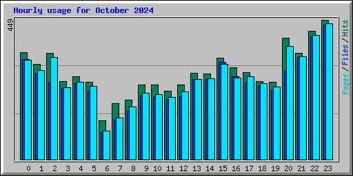Hourly usage for October 2024