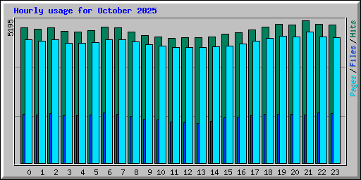 Hourly usage for October 2025