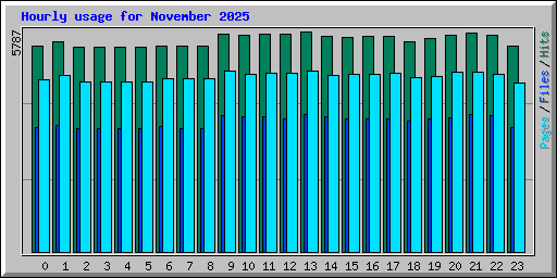 Hourly usage for November 2025